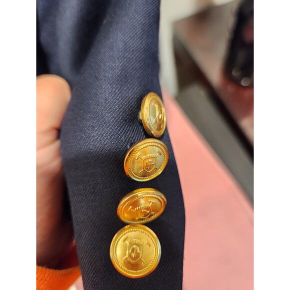 Lauren Ralph Lauren Men's Navy Wool Blazer - Size 46R, 100% Wool - Picture 4 of 5